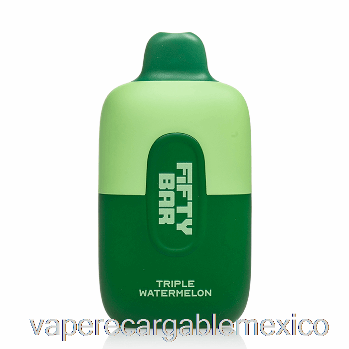 Vape Recargable Cincuenta Bar 6500 Desechable Triple Sandia